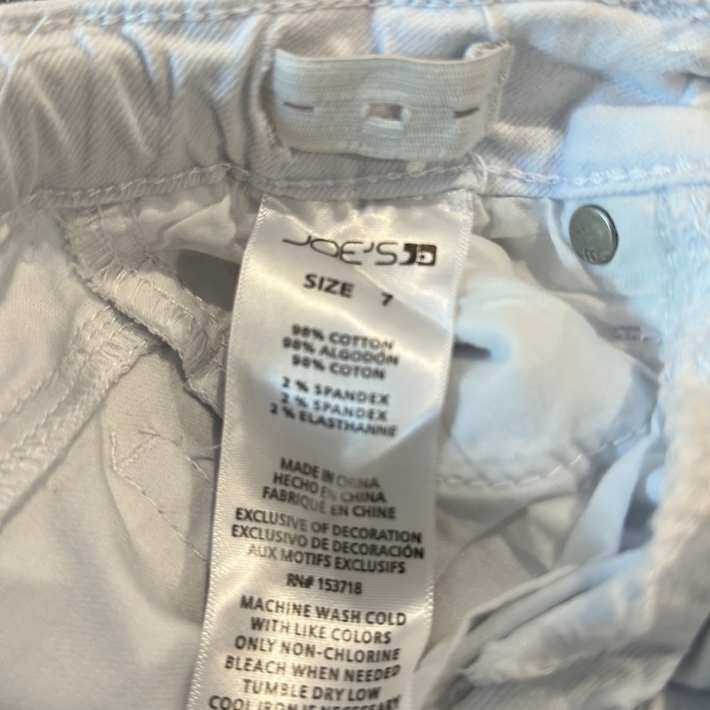 JOES WHITE DISTRESSED KIDS SKINNY JEANS SIZE 7 - Picture 4 of 12